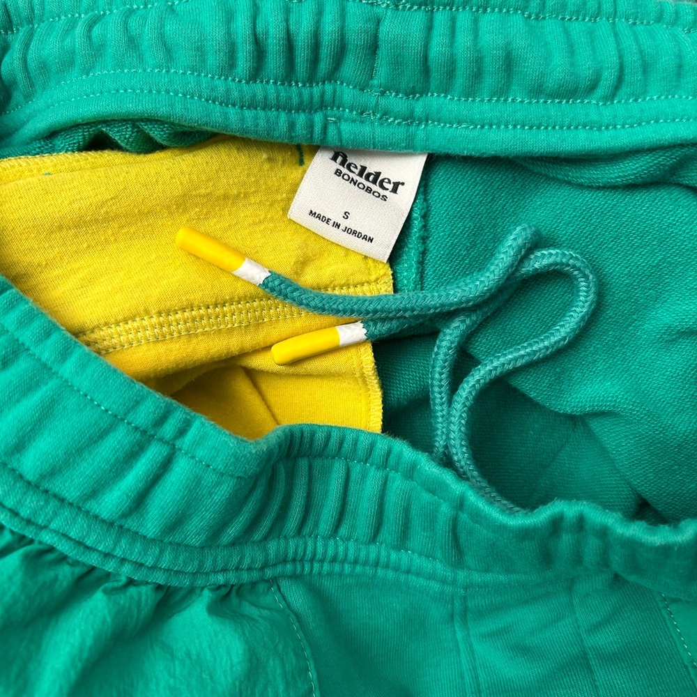 Fielder Bonobos Jogger French Terry Mixed Media Pants Men's Bright Green Pants S - Picture 5 of 11
